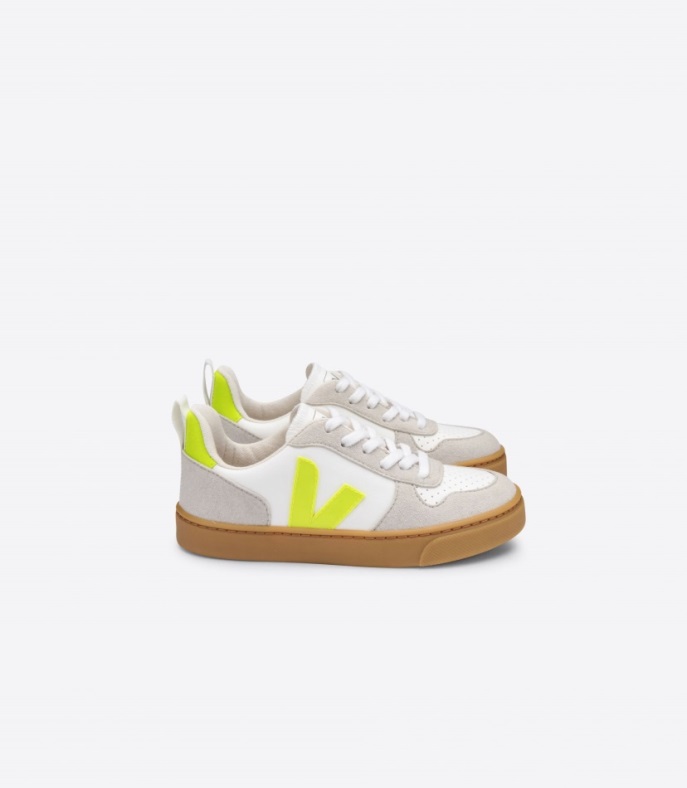 Veja Brand V-10 Schnürsenkel Cwl White Jaune Fluo