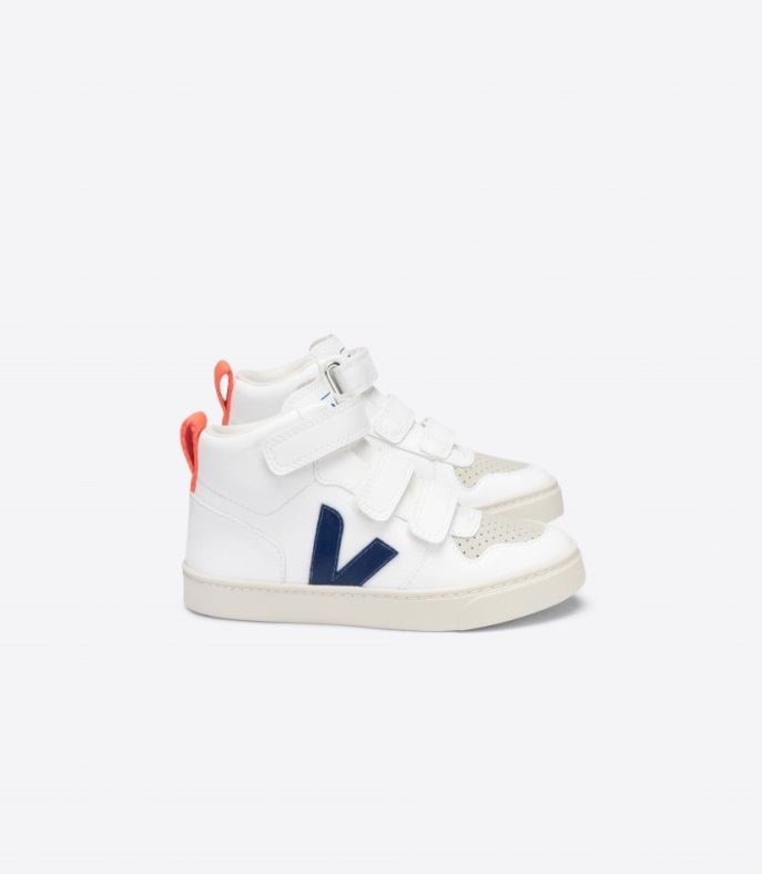 Veja Brand V-10 Mid Cwl Weiß Kobalt Orange Fluo