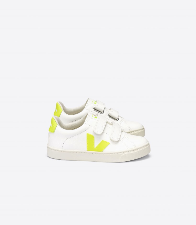 Veja Brand Series Chromefree Leather White Jaune Fluo