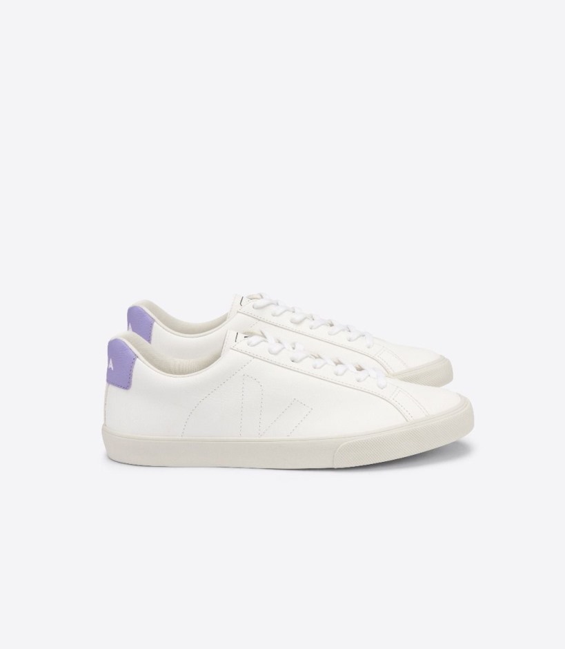 Veja Brand Series Chromfreies Leder Weiß Lavendel