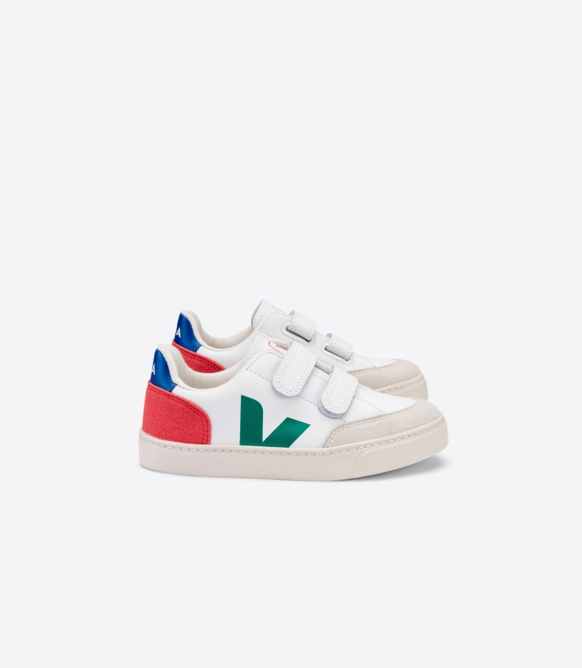 Perfect Veja Brand Leather White Emeraude Pekin