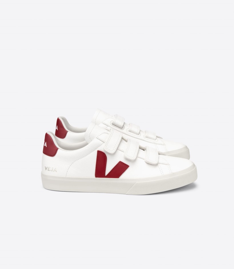 Veja Brand Perfect Chromfreies Leder Weiß Marsala