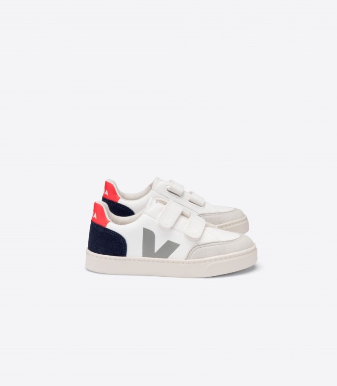 Veja Brand V-12 Chromfreies Leder Weiß Multico Nautico