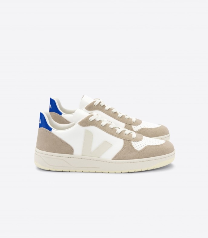 Veja Brand V-10 Chromfreies Leder Weiß Sahara Paros
