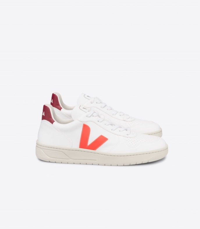 Veja Brand V-10 Cwl Weiß Orange-fluo Marsala